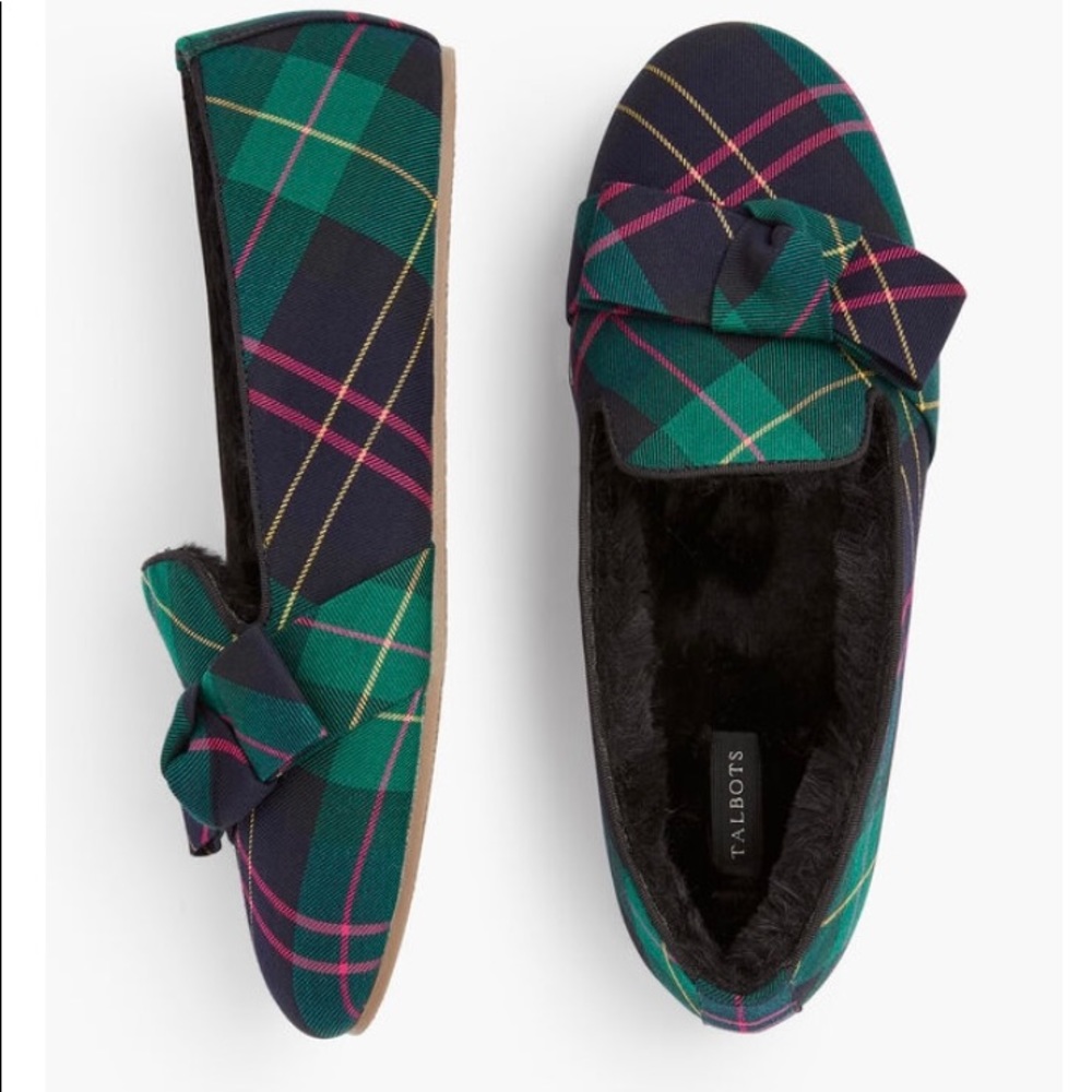 Talbots Fireside Bow Slippers